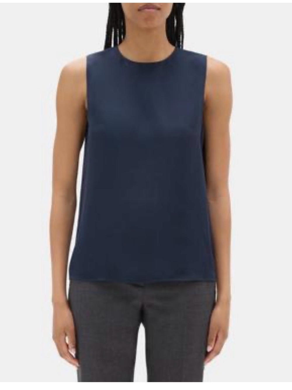 Theory Straight Shell Top in Silk Georgette
